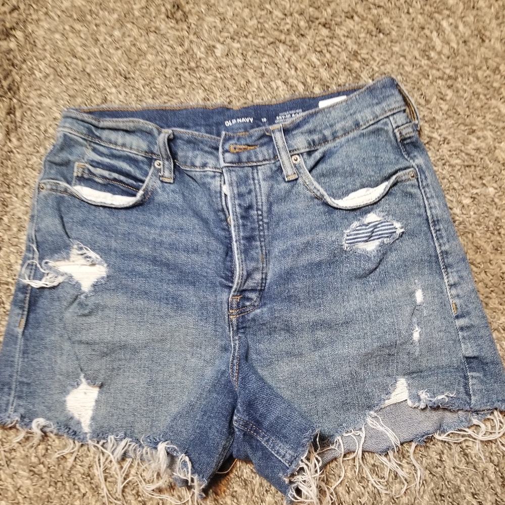 Old Navy Distressed Blue Denim Shorts